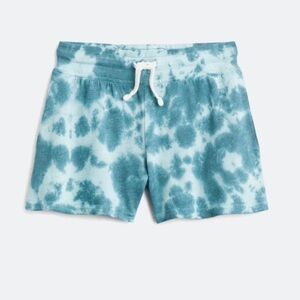 Threads 4 Thought - Girls Julie Fleece Short. Size 14. Blue Tie Dye Pattern.